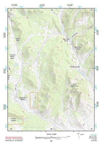 39114NE Page 57 Kern Mountains Topo Preview 1