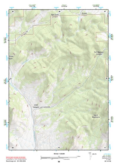 39114NE Page 58 Kern Mountains Topo Preview 1