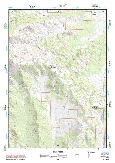 39114NE Page 68 Kern Mountains Topo Preview 1