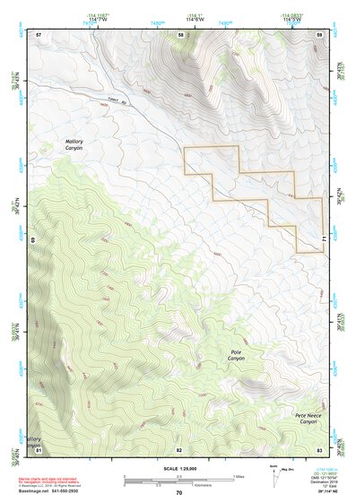 39114NE Page 70 Kern Mountains Topo Preview 1