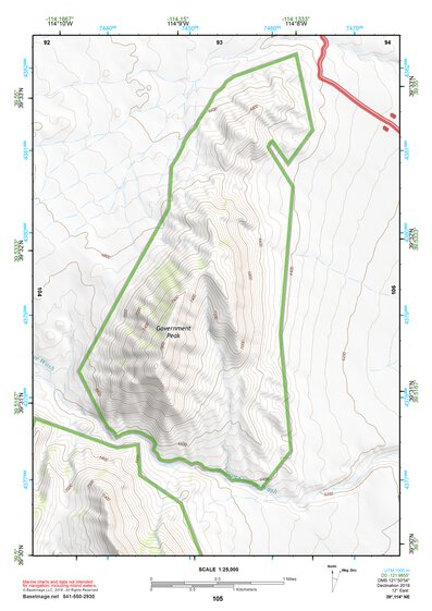 39114NE Page 105 Kern Mountains Topo Preview 1