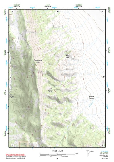 39114NW Page 39 Kern Mountains Topo Preview 1