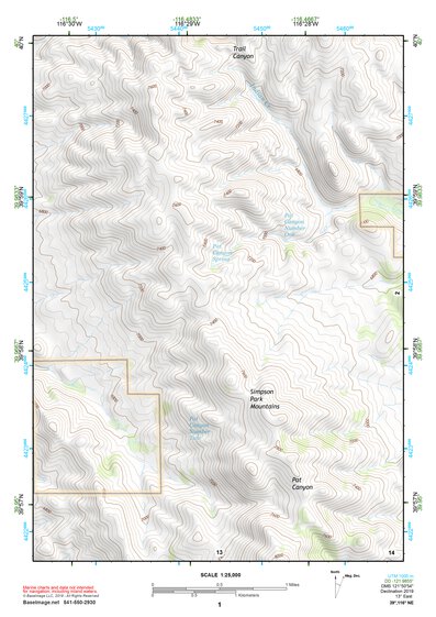 39116NE Page 1 Simpson Park Mountains Topo Preview 1
