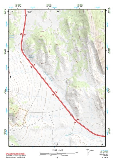 39116NE Page 45 Simpson Park Mountains Topo Preview 1