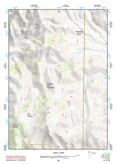 39116NW Page 70 Simpson Park Mountains Topo Preview 1