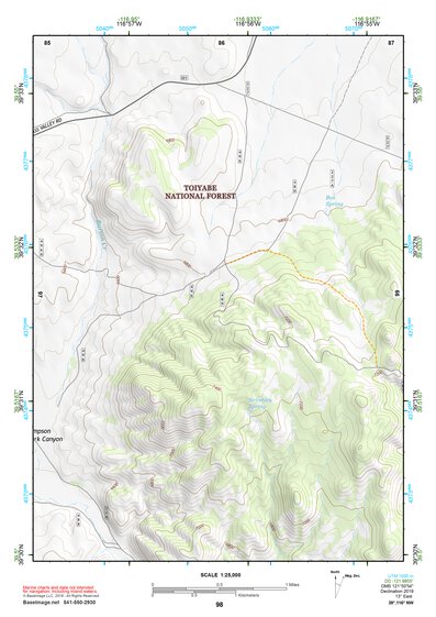 39116NW Page 98 Simpson Park Mountains Topo Preview 1