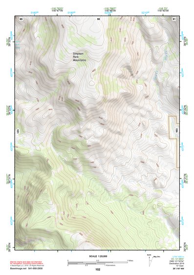 39116NW Page 102 Simpson Park Mountains Topo Preview 1
