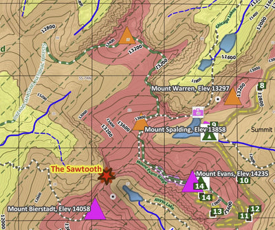 3D Geologic Mapping LLC 4 Map Bundle NW of Denver, CO (4 x100K quads): DenverWest, Estes Park, Steamboat Springs, & Vail bundle