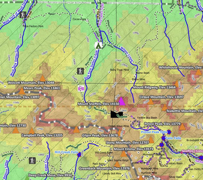3D Geologic Mapping LLC 4-map Bundle of Exploration Maps in SW Colorado: Durango, Silverton, Montrose & Paonia bundle