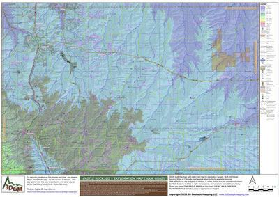 3D Geologic Mapping LLC Castle Rock Exploration Map for Sightseeing bundle exclusive