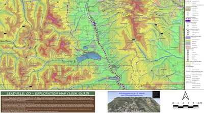 3D Geologic Mapping LLC Central-Northern CO - 4 Map Bundle: Vail, Leadville, Bailey and Denver West bundle