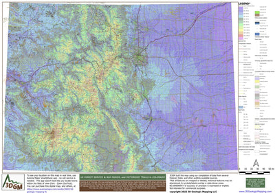 3D Geologic Mapping LLC CO Public Lands, Recreation, and Elevation Maps Bundle bundle