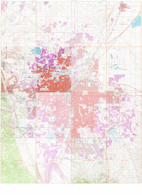 3D Geologic Mapping LLC Denver (1979-1980) - 16 quadrangle-compilation, Authoritative, USGS, Seamless Map, 920 sq mi digital map