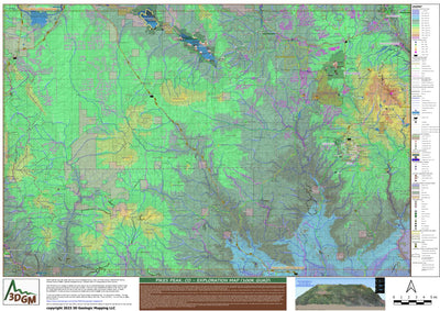 3D Geologic Mapping LLC Pikes Peak, CO Exploration Map for Sightseeing digital map