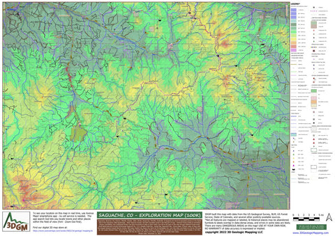 3D Geologic Mapping LLC Saguache, CO - Exploration Map for Sightseeing digital map