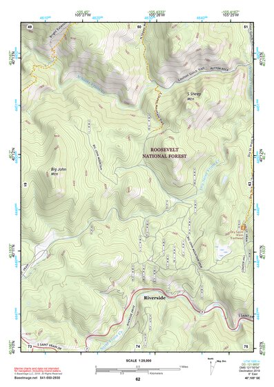 40105SE Page 62 Estes Park Topo Preview 1