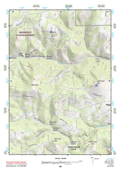 40105SE Page 98 Estes Park Topo Preview 1