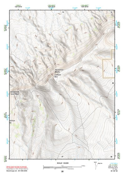 40108NE Page 25 Canyon Of Lodore Topo Preview 1