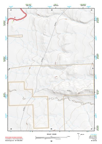 40108NE Page 34 Canyon Of Lodore Topo Preview 1