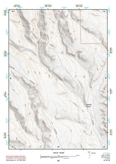 40108NE Page 43 Canyon Of Lodore Topo Preview 1