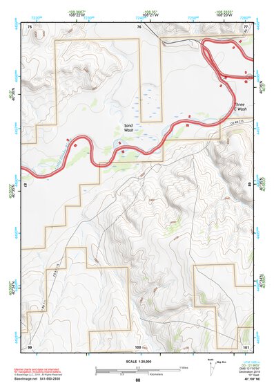 40108NE Page 88 Canyon Of Lodore Topo Preview 1