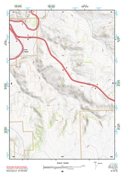 40108NE Page 89 Canyon Of Lodore Topo Preview 1