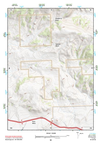 40108NE Page 91 Canyon Of Lodore Topo Preview 1
