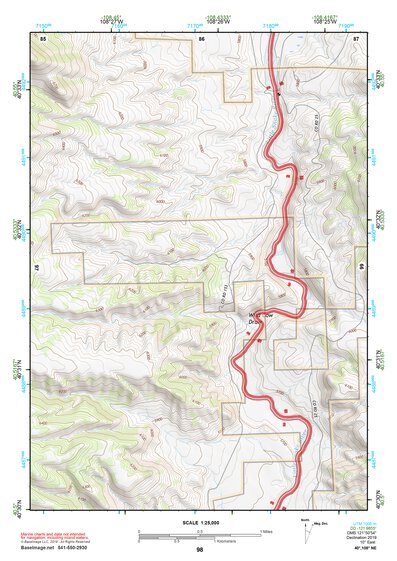 40108NE Page 98 Canyon Of Lodore Topo Preview 1