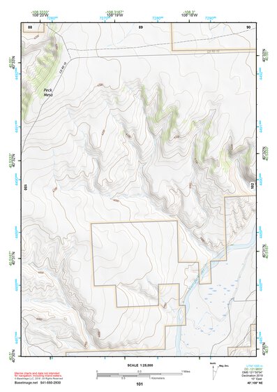40108NE Page 101 Canyon Of Lodore Topo Preview 1