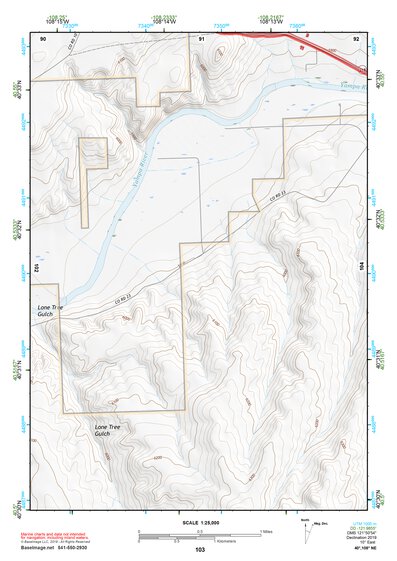 40108NE Page 103 Canyon Of Lodore Topo Preview 1