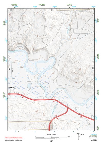 40108NE Page 107 Canyon Of Lodore Topo Preview 1
