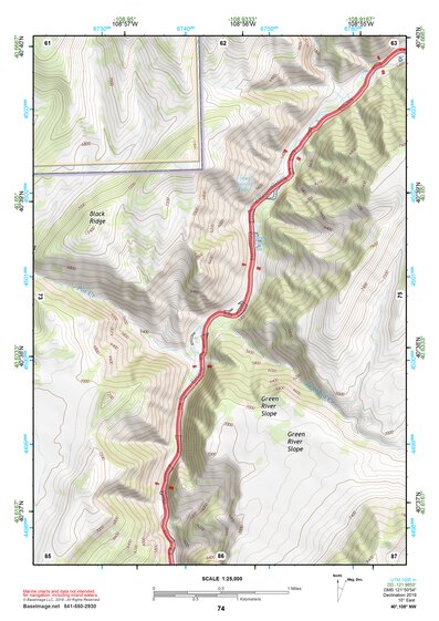 40108NW Page 74 Canyon Of Lodore Topo Preview 1