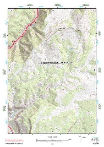40108NW Page 86 Canyon Of Lodore Topo Preview 1