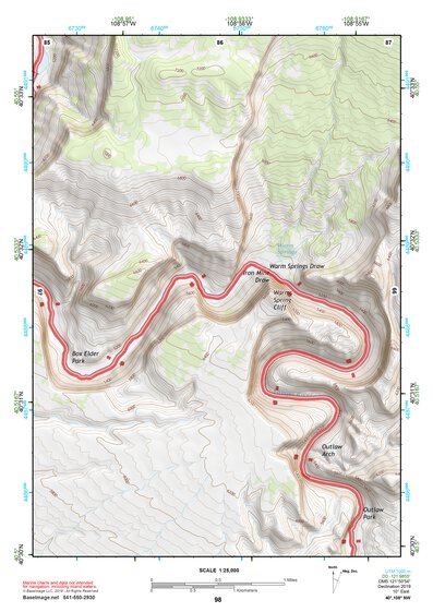 40108NW Page 98 Canyon Of Lodore Topo Preview 1