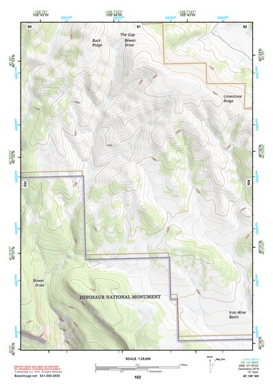 40108NW Page 103 Canyon Of Lodore Topo Preview 1