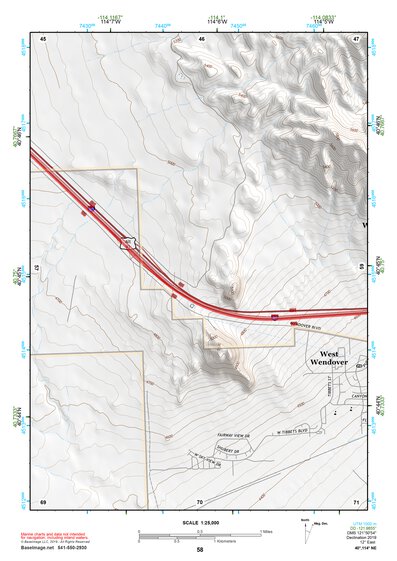 40114NE Page 58 Wendover Topo Preview 1