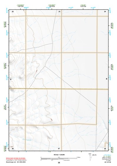 40118NE Page 35 Eugene Mountains Topo Preview 1