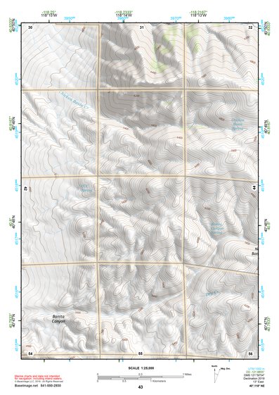 40118NE Page 43 Eugene Mountains Topo Preview 1