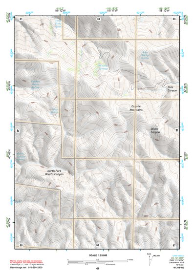 40118NE Page 44 Eugene Mountains Topo Preview 1