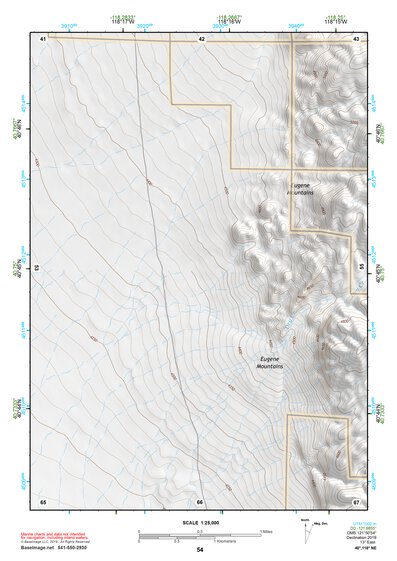 40118NE Page 54 Eugene Mountains Topo Preview 1