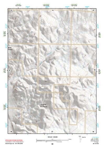 40118NE Page 55 Eugene Mountains Topo Preview 1