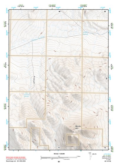 40118NE Page 61 Eugene Mountains Topo Preview 1