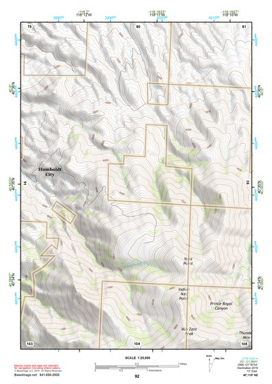 40118NE Page 92 Eugene Mountains Topo Preview 1