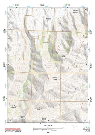40118NE Page 93 Eugene Mountains Topo Preview 1