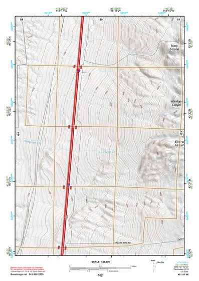 40118NE Page 102 Eugene Mountains Topo Preview 1