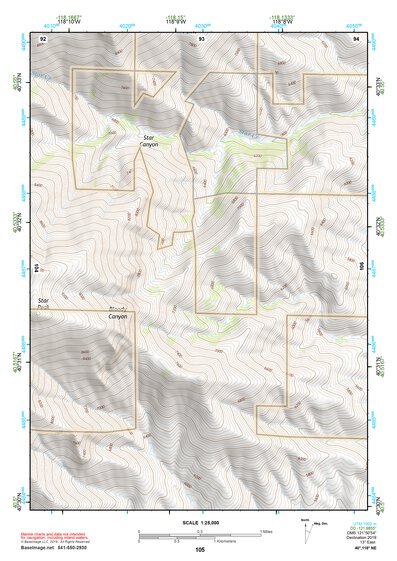 40118NE Page 105 Eugene Mountains Topo Preview 1