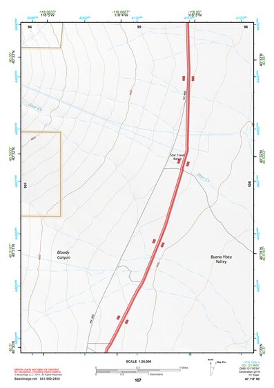 40118NE Page 107 Eugene Mountains Topo Preview 1