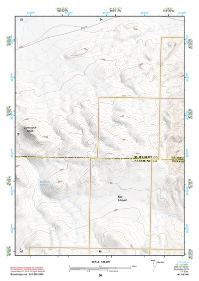 40118NW Page 36 Eugene Mountains Topo Preview 1
