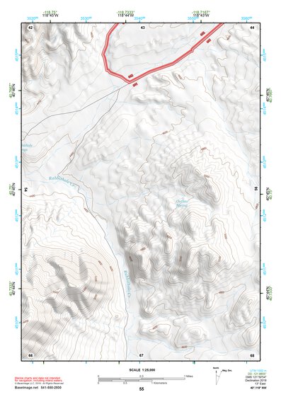 40118NW Page 55 Eugene Mountains Topo Preview 1