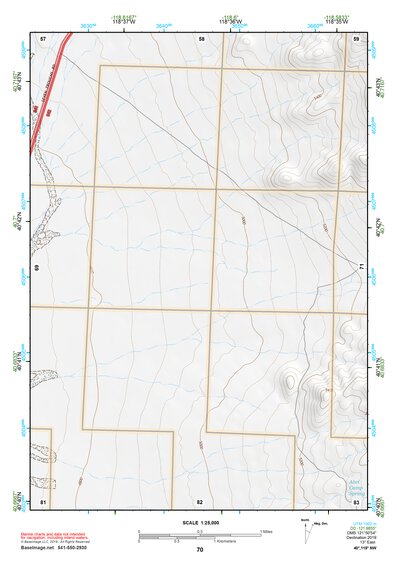 40118NW Page 70 Eugene Mountains Topo Preview 1